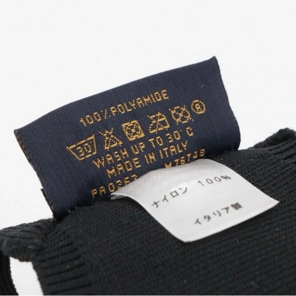 Louis Vuitton Mask Maille in Black Polyamide with Silk Monogram Dust Bag & Box